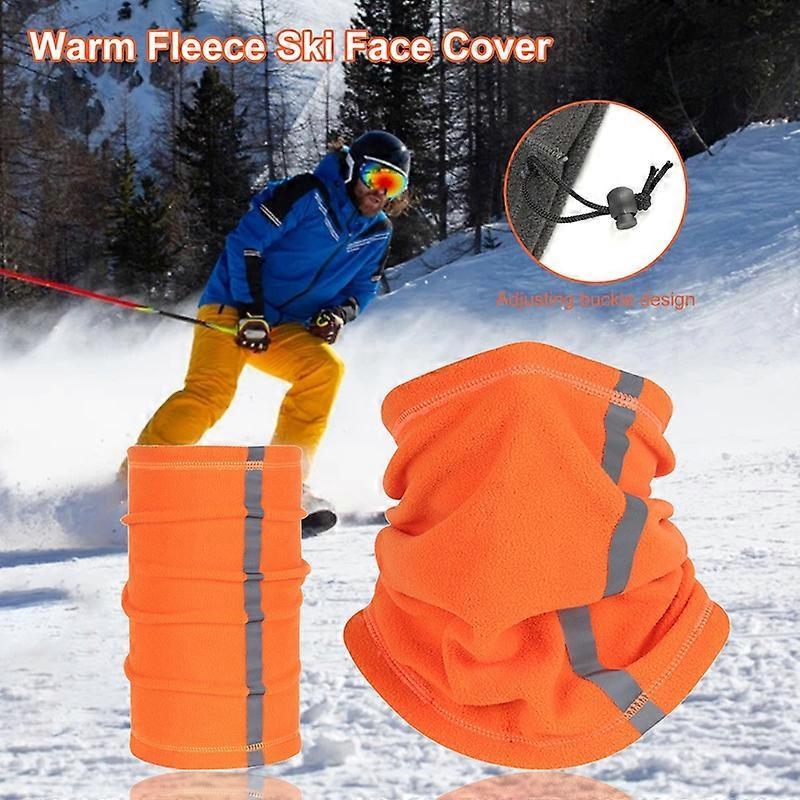 Reflective Neck Gaiter, Cold-Proof Breathable Neck Gear with Strip for Cycling V1263-JX-3874