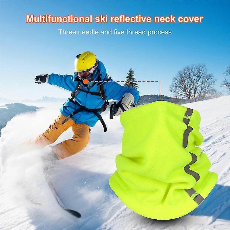 Reflective Neck Gaiter, Cold-Proof Breathable Neck Gear with Strip for Cycling V1263-JX-3874