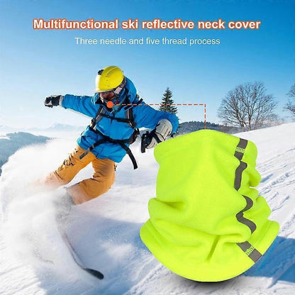 Reflective Neck Gaiter, Cold-Proof Breathable Neck Gear with Strip for Cycling V1263-JX-3874