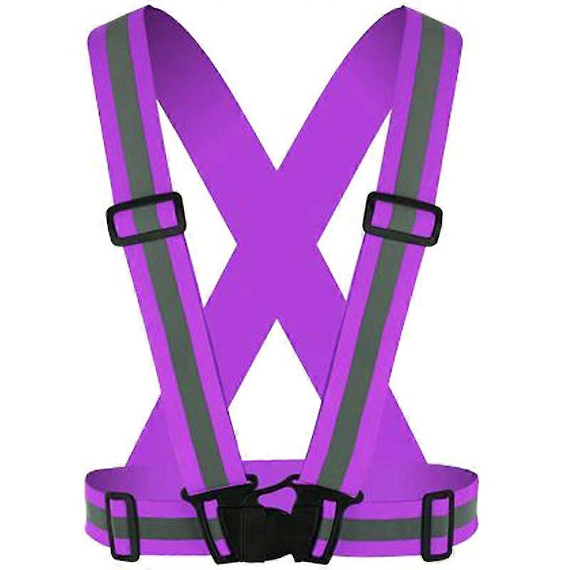 Hi-Vis Work security Vest, Adjustable Reflective Strap Waistcoat for Visibility V1263-JX-3875