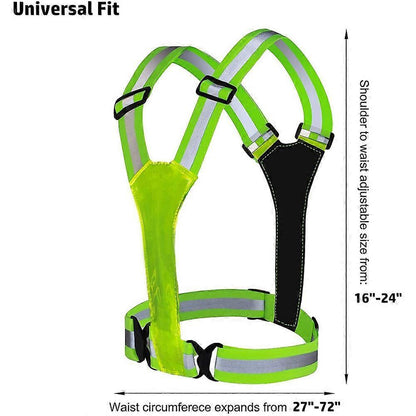 USB Rechargeable LED Vest, Reflective Running Gear for Night Jogging & Cycling V1263-JX-3876
