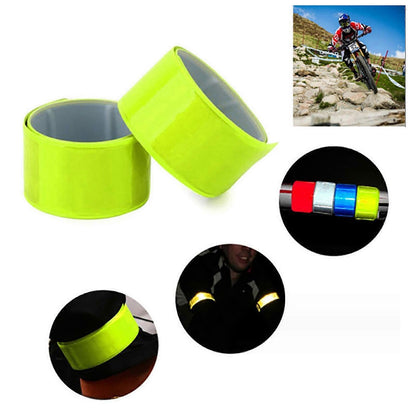 Reflective Armbands, High Visibility security Gear Wrist & Ankle Straps - 4 Pack White V1263-JX-3879