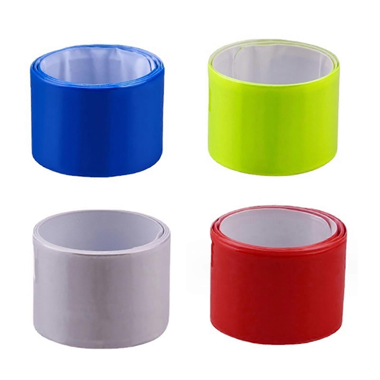 Reflective Armbands, High Visibility security Gear Wrist & Ankle Straps - 4 Pack White V1263-JX-3879