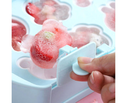 Multi Color Ice Cream Mould Grid DIY Cute Cube Tray-Blue V1263-JX-388