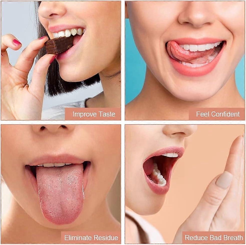 2PCS Stainless Steel Tongue Scrapers, Tongue Cleaner for Bad Breath - Silver V1263-JX-3882