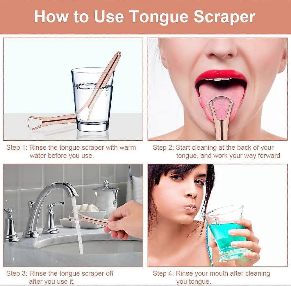 2PCS Stainless Steel Tongue Scrapers, Tongue Cleaner for Bad Breath - Silver V1263-JX-3882