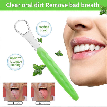 Tongue Scraper Cleaner, Stainless Steel Tongue Cleaner for Adults & Babies V1263-JX-3890