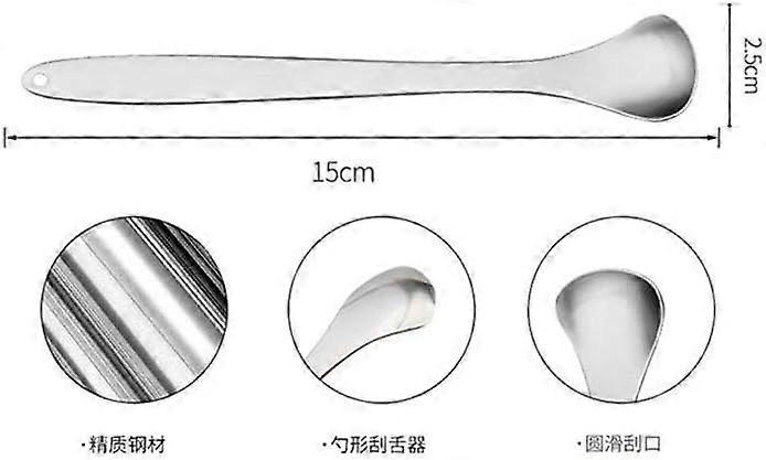 3PCS Practical Stainless Tongue Scrapers, Metal Tongue Cleaner for Oral Hygiene V1263-JX-3891