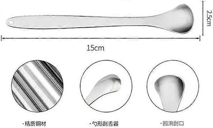 3PCS Practical Stainless Tongue Scrapers, Metal Tongue Cleaner for Oral Hygiene V1263-JX-3891