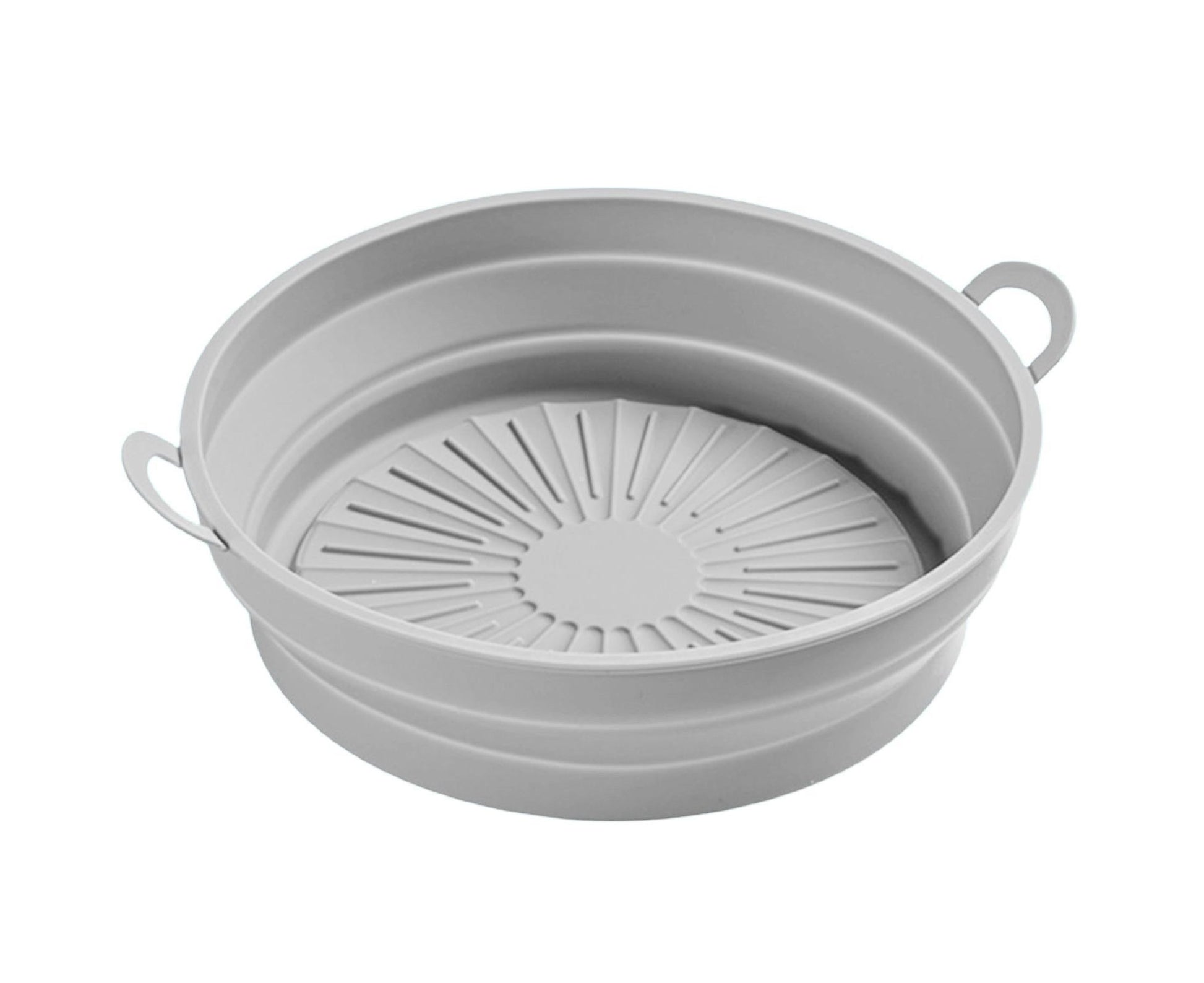Air Fryers Bakeware Foldable Silicone Grill Pan -Grey 8.5inch V1263-JX-390