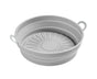 Air Fryers Bakeware Foldable Silicone Grill Pan -Grey 8.5inch V1263-JX-390