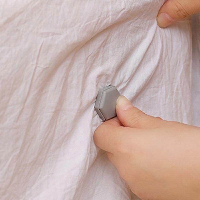 4PCS Bed Sheet Holder Fasteners with Mattress Cover Clips, Gray V1263-JX-3901