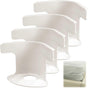 4PCS Lock Sheet Holders, Heavy Duty Fitted Sheet Straps, White V1263-JX-3902