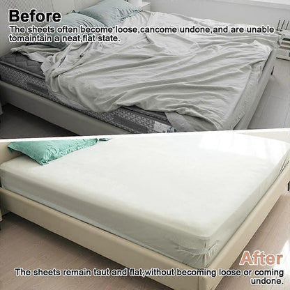 4PCS Lock Sheet Holders, Heavy Duty Fitted Sheet Straps, White V1263-JX-3902