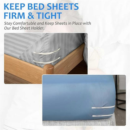 4PCS Bed Sheet Holders with Fitted Lock Straps for Enhanced Grip V1263-JX-3903