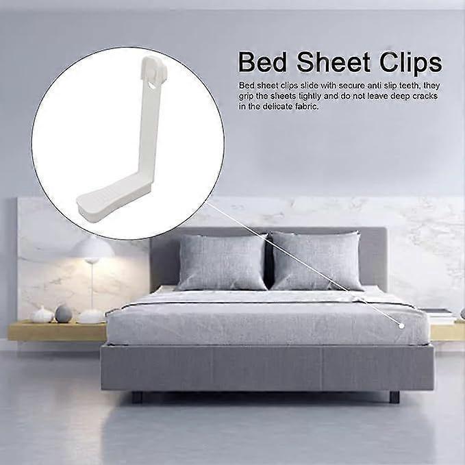 4PCS Bed Sheet Holder Straps, 3-Way Fasteners, Easy to Install V1263-JX-3906