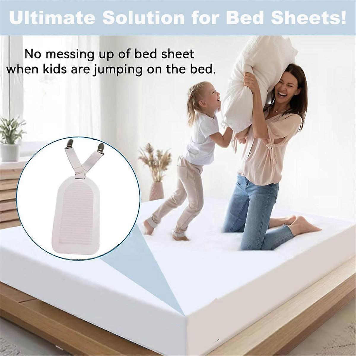 4PCS Adjustable Bed Sheet Holder Clips for Fitted Sheets V1263-JX-3907