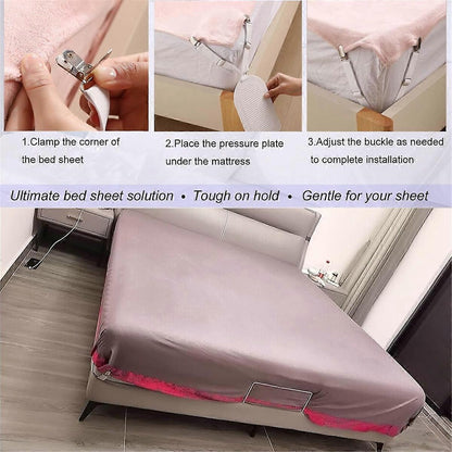 4PCS Adjustable Bed Sheet Holder Clips for Fitted Sheets V1263-JX-3907