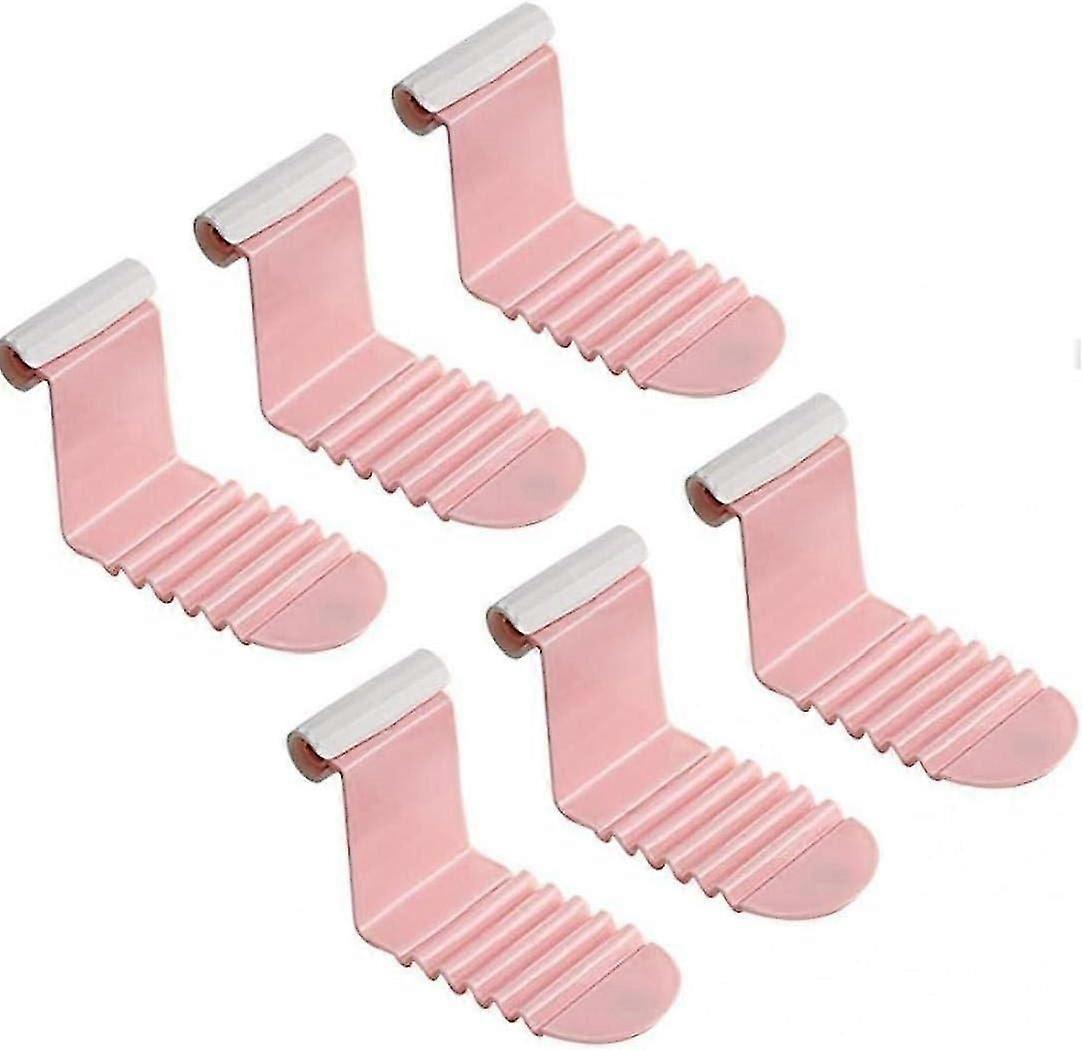 6PCS Plastic Bed Sheet Clips, Pink Grippers to Keep Sheets Neat V1263-JX-3908