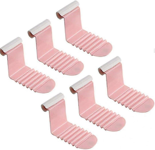 6PCS Plastic Bed Sheet Clips, Pink Grippers to Keep Sheets Neat V1263-JX-3908