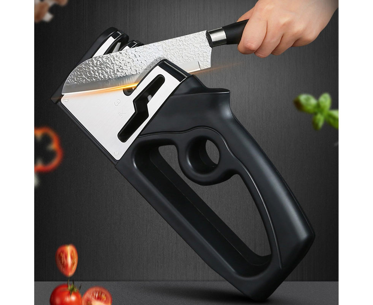 Cutter Sharpener Stainless Steel Whetstone-Black V1263-JX-391
