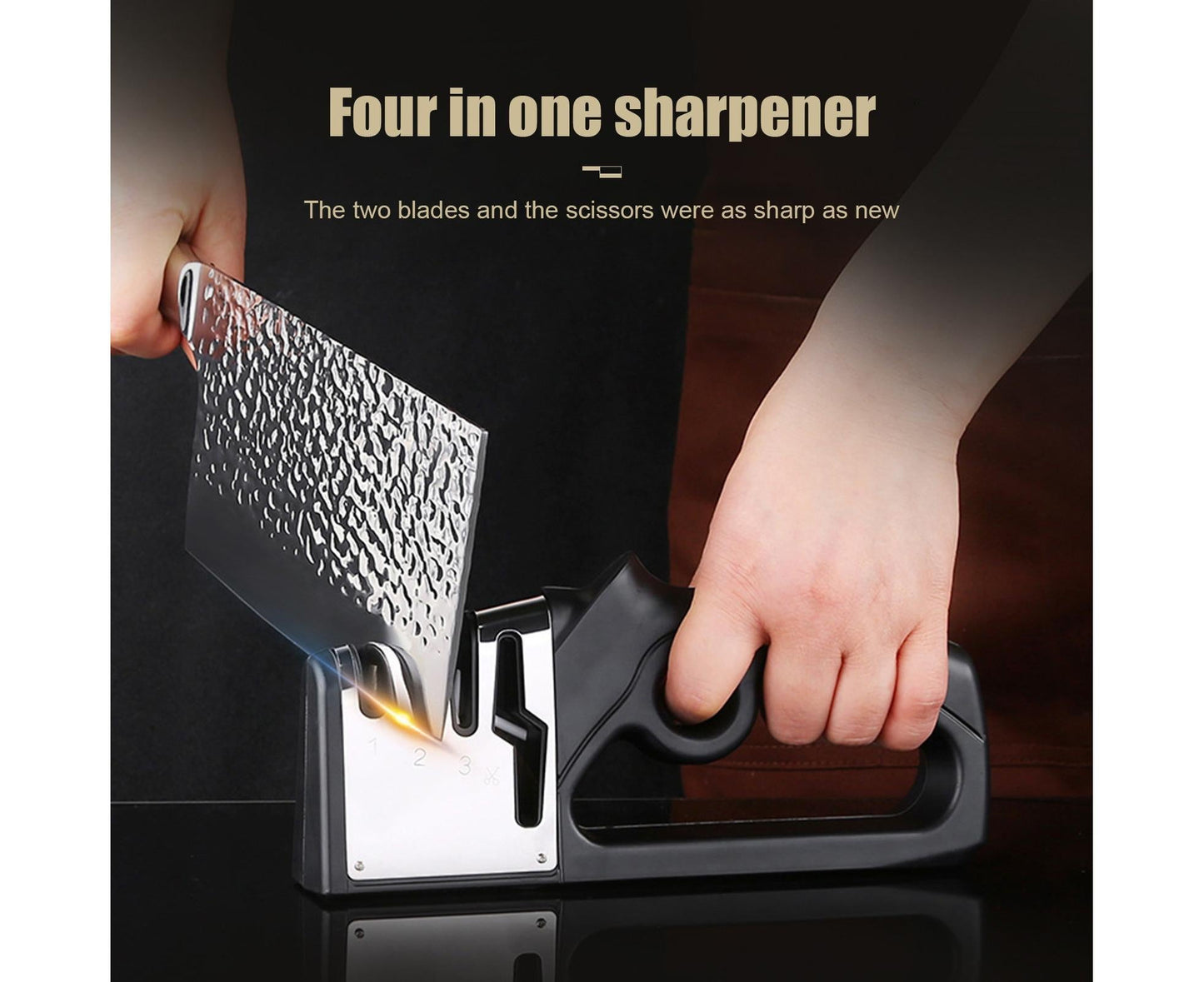 Cutter Sharpener Stainless Steel Whetstone-Black V1263-JX-391