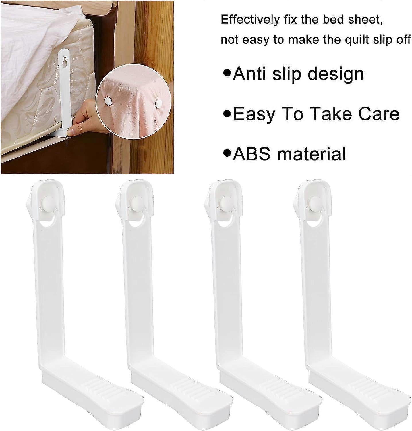 Adjustable Bed Sheet Holder Straps, Elastic Clips for Mattress & Sheets V1263-JX-3911