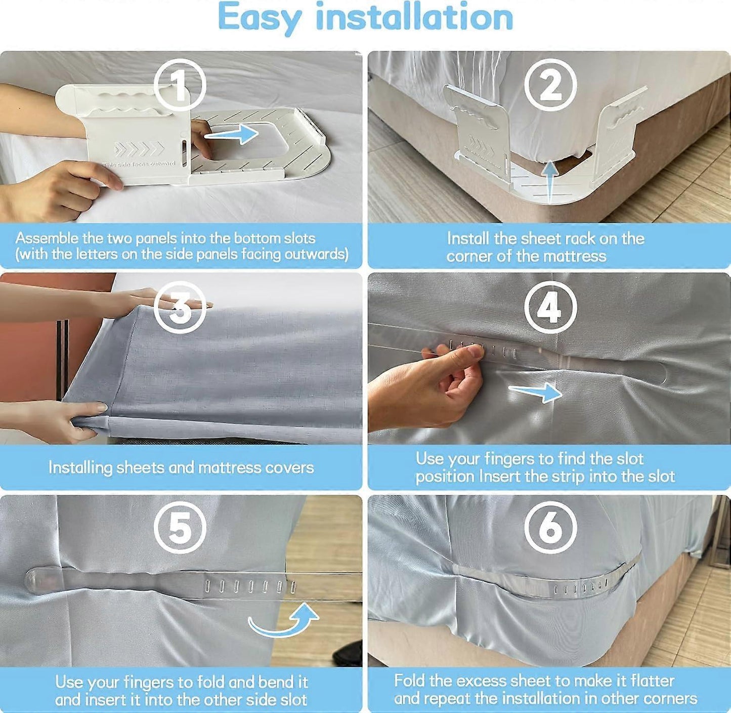 Ultimate Bed Sheet Corner Holder with Mattress Straps V1263-JX-3912