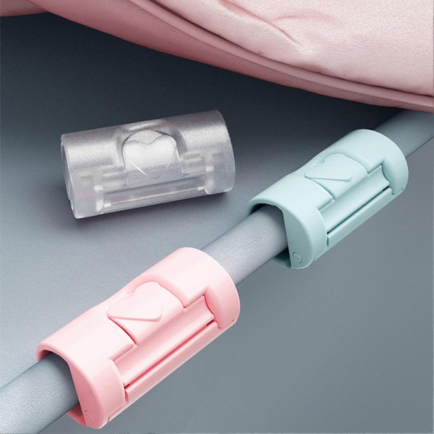 6PCS Bed Sheet Grippers, Smooth Edge Fasteners, Reusable Sheet Clips V1263-JX-3917