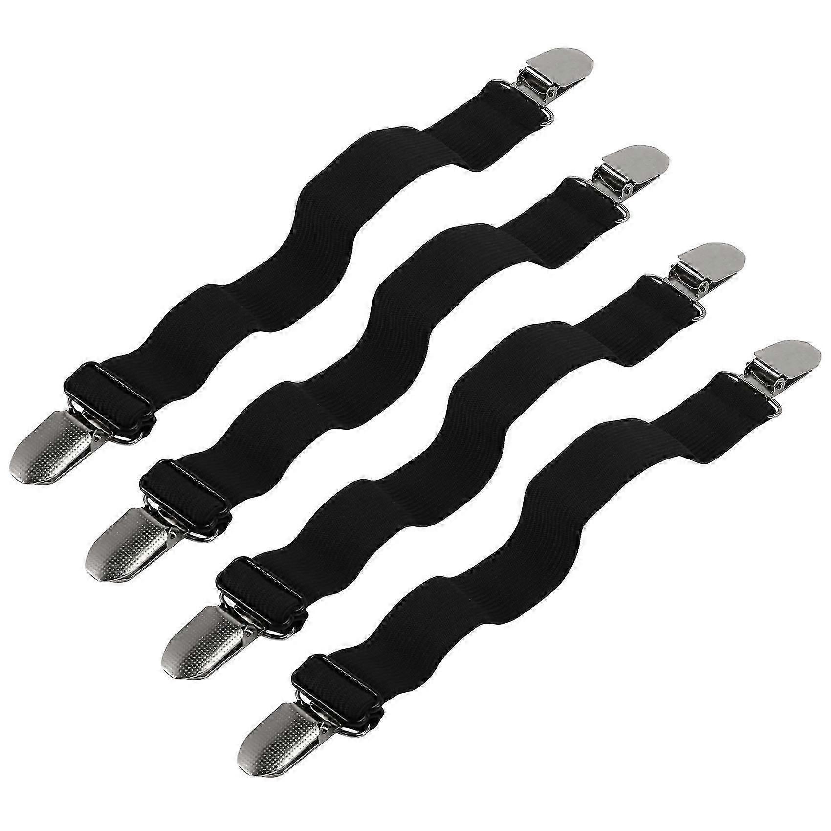 4PCS Adjustable Bed Sheet Straps, Elastic Corner Clips for Mattress V1263-JX-3918