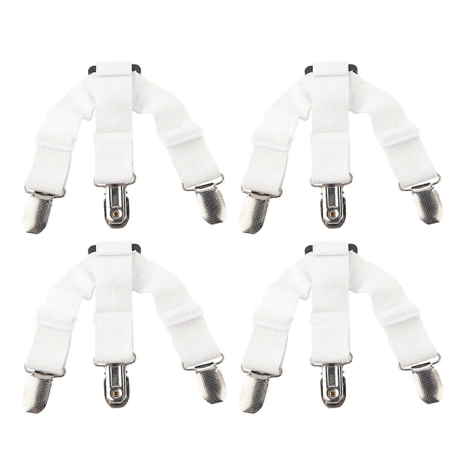 4PCS Bed Sheet Holder Straps, Elastic Fasteners for Mattress & Blankets V1263-JX-3919