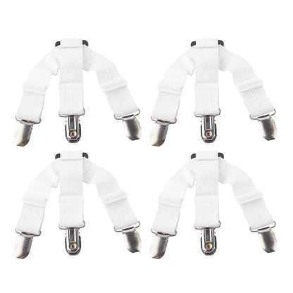 4PCS Bed Sheet Holder Straps, Elastic Fasteners for Mattress & Blankets V1263-JX-3919