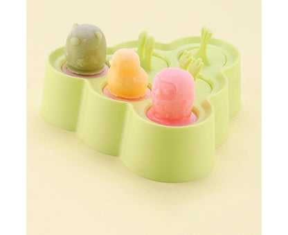 6 Grids Triangle/Rectangle Shape Silicone Kitchen DIY Ice Cream Maker Tray Mould-Green Rectangle V1263-JX-392