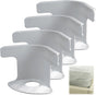 Grey Bed Sheet Holder Straps, Heavy Duty Corner Clips for Mattress and Bedding V1263-JX-3920