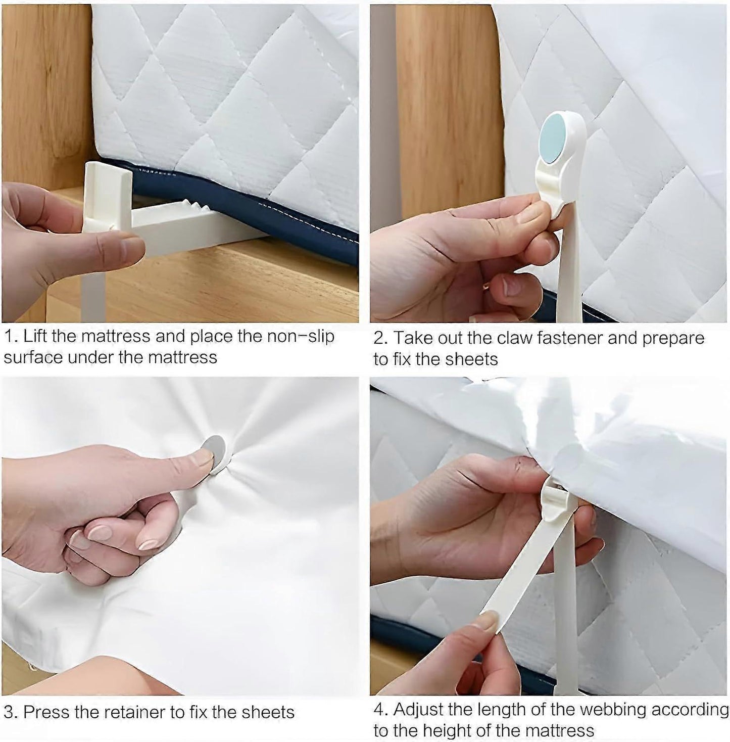 Bed Sheet Grippers, Corner Fasteners, Latest Model V1263-JX-3922