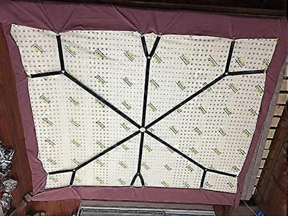 6-Way White Adjustable Bed Sheet Holder Straps, Fit Twin/Full/Queen/King V1263-JX-3923