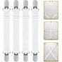 4PCS Adjustable Bed Sheet Straps, Elastic Grippers for Bedding V1263-JX-3925