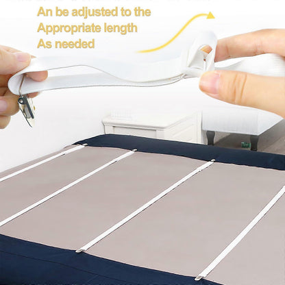 4PCS Adjustable Bed Sheet Straps, Elastic Grippers for Bedding V1263-JX-3925