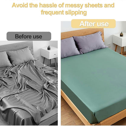 4PCS Adjustable Bed Sheet Straps, Elastic Grippers for Bedding V1263-JX-3925