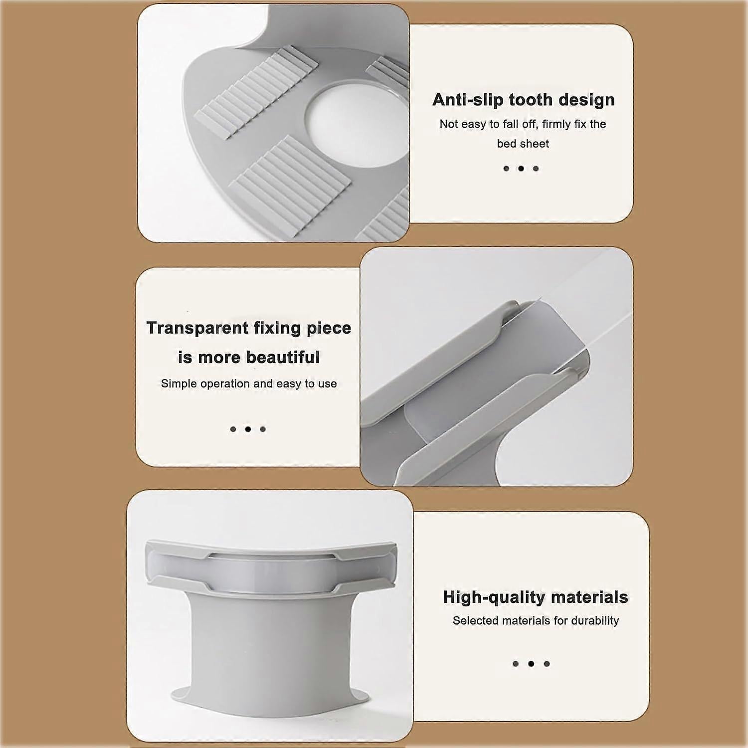 4PCS Non-Slip Sheet Holders, Fits Most Sizes, Keeps Sheets Secure V1263-JX-3927