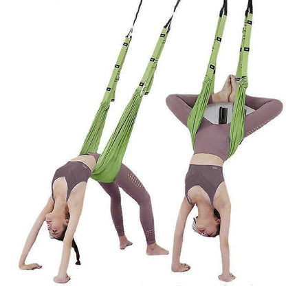 Green Aerial Yoga Strap Anti-Gravity Hammock for Inversion & Flexibility V1263-JX-3935