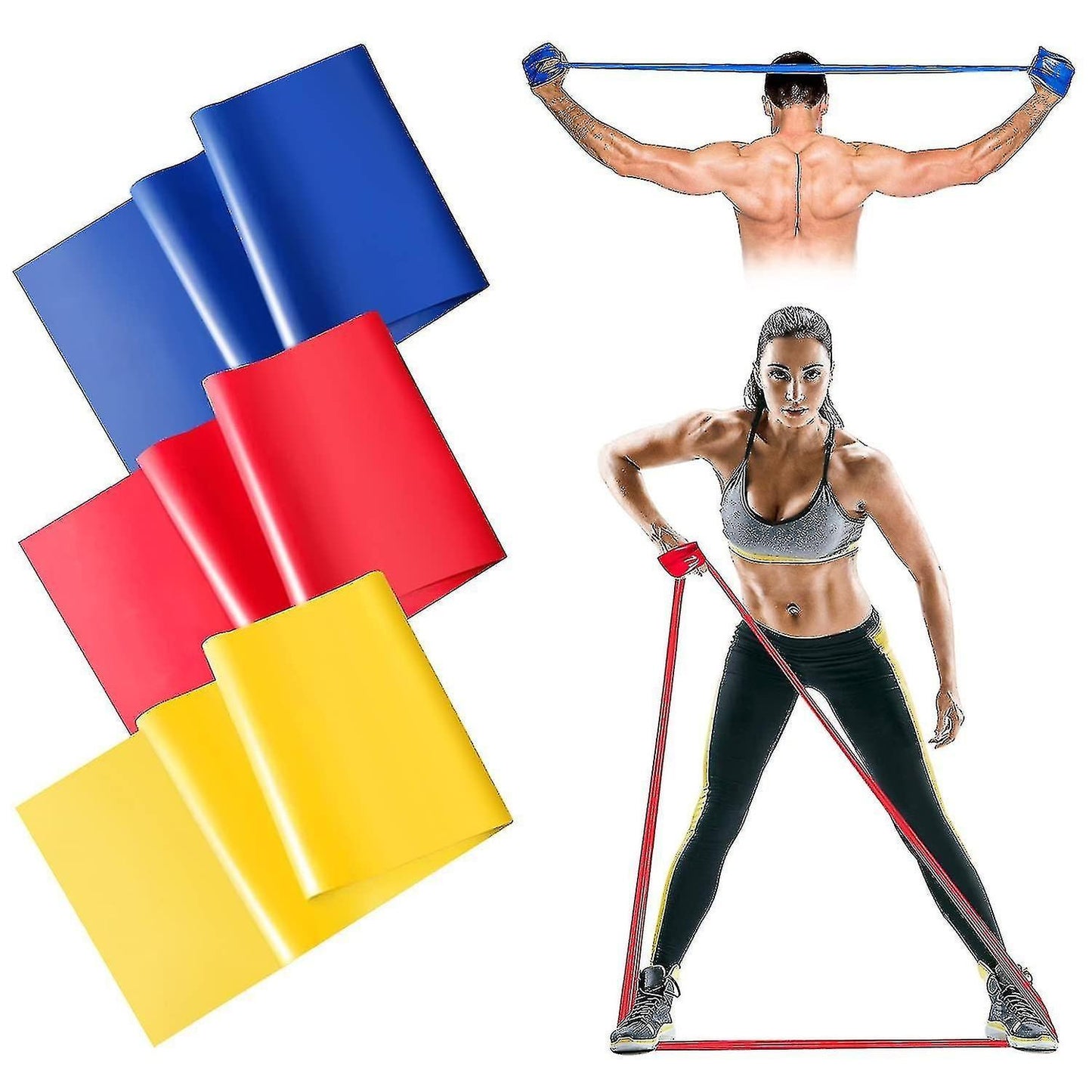 Yoga Resistance Band Set for Stretching & Home Fitness V1263-JX-3936