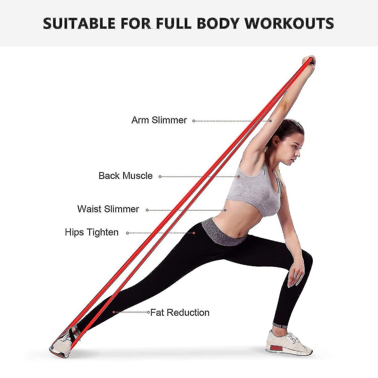 Yoga Resistance Band Set for Stretching & Home Fitness V1263-JX-3936