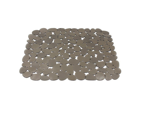 Non-slip Pebble Sink Mat PVC Sink Protector-Brown V1263-JX-394