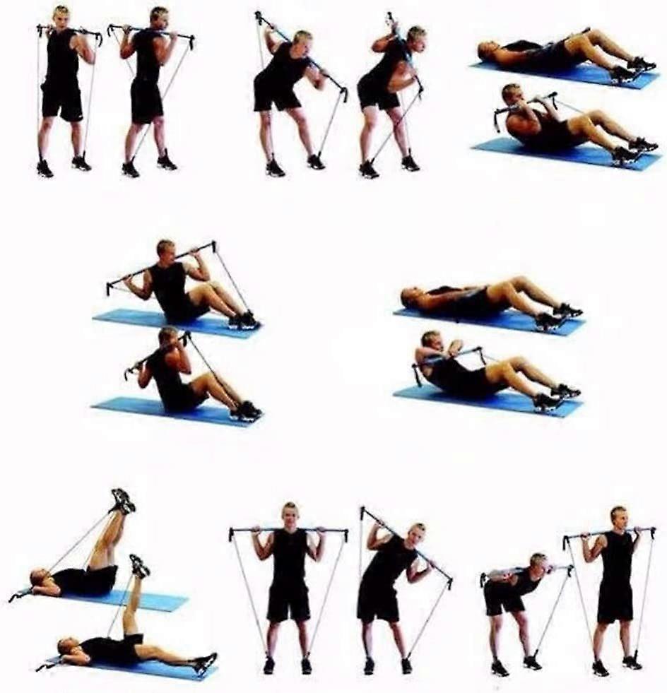 Pilates Bar Kit with Resistance Bands for Home Yoga & Gym Workout V1263-JX-3940