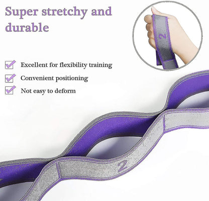 9-Loop Yoga Stretch Strap for Flexibility & Exercise V1263-JX-3941