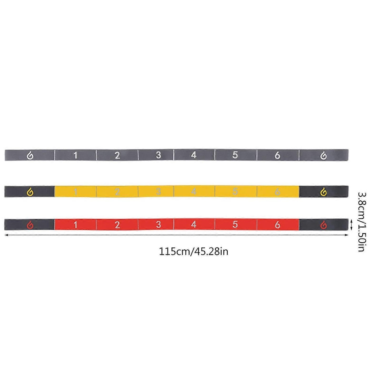 8-Loop Yellow Yoga Elastic Strap for Pilates & Gym Stretching V1263-JX-3943
