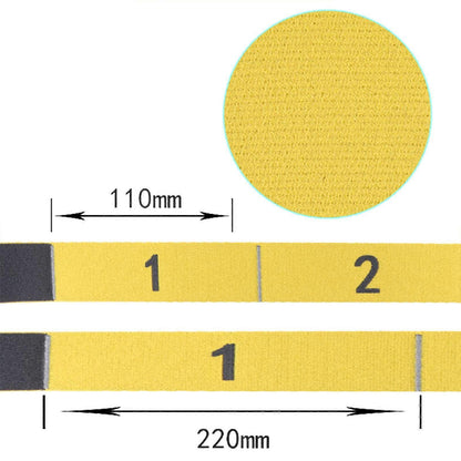8-Loop Yellow Yoga Elastic Strap for Pilates & Gym Stretching V1263-JX-3943