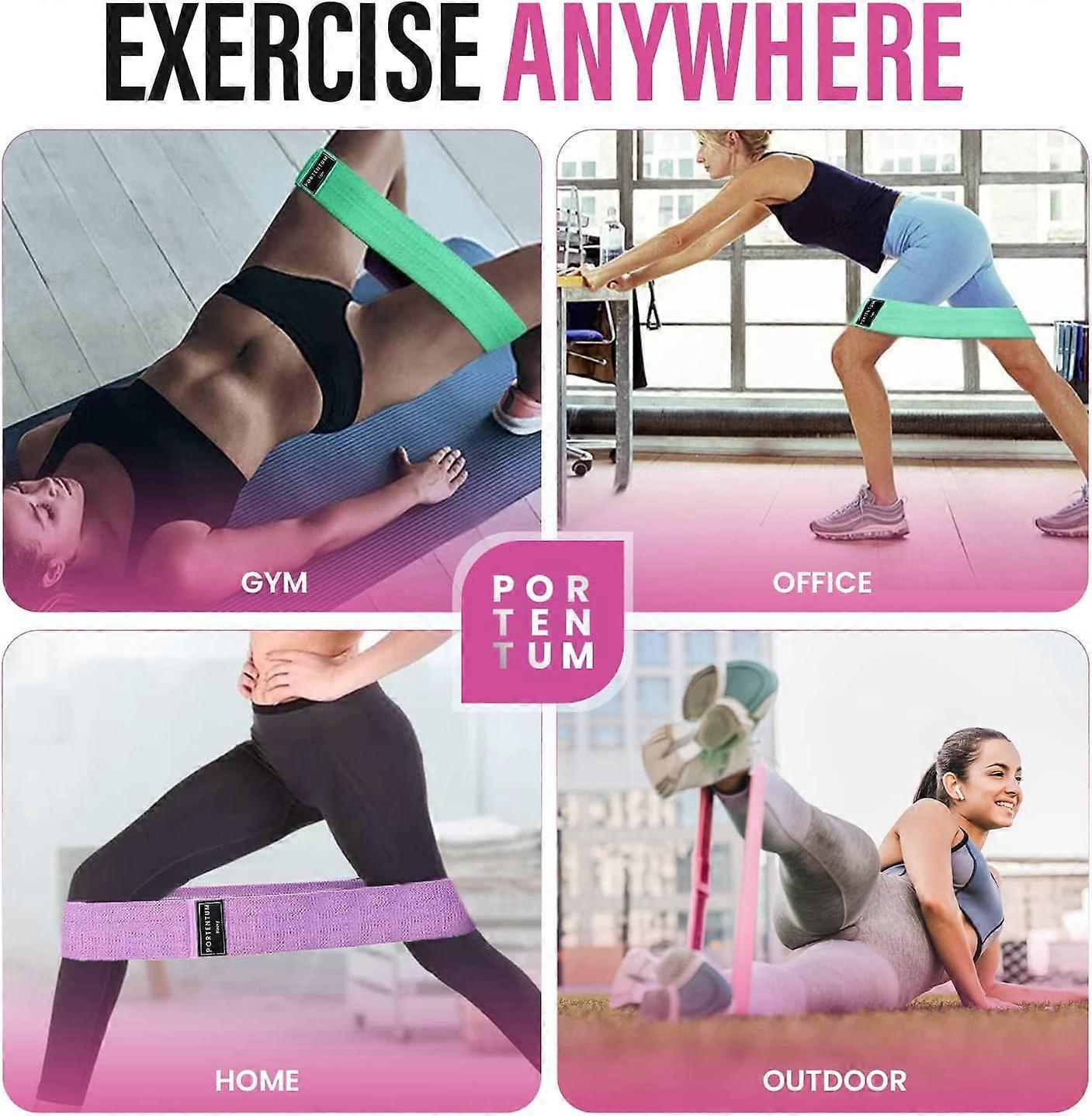 3 Resistance Bands Set for Leg Training & Support (3 Strength Levels) V1263-JX-3957