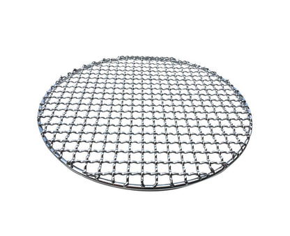 Round Stainless Steel BBQ Grill Roast Mesh Net Non-stick Barbecue Baking Pan-20cm V1263-JX-397
